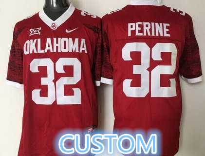Men%27s Oklahoma Sooners Customized Red 2016 College Football Nike Limited Jersey->customized ncaa jersey->Custom Jersey